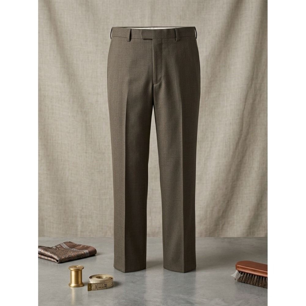 Bernard Cap LLC Mens Tropical Trousers Military Shade 2212 Green 33R New